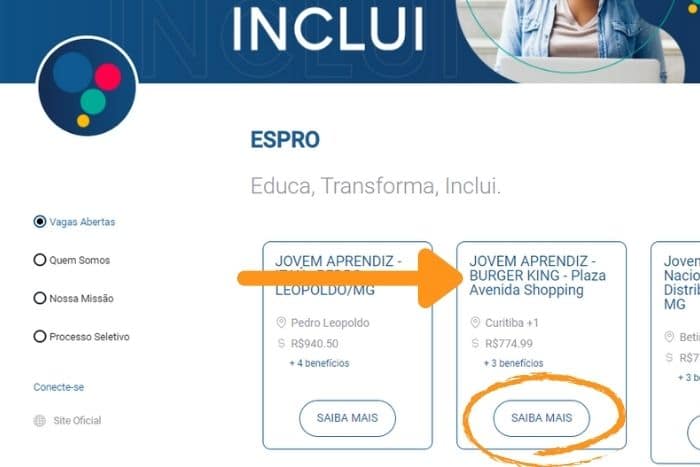 Mentor Profissional - Jovem Aprendiz Burger King corpo 2