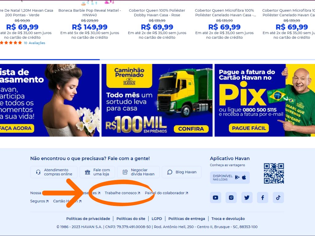 MP - Jovem Aprendiz Havan: Primeira imagem do tutorial de inscrição