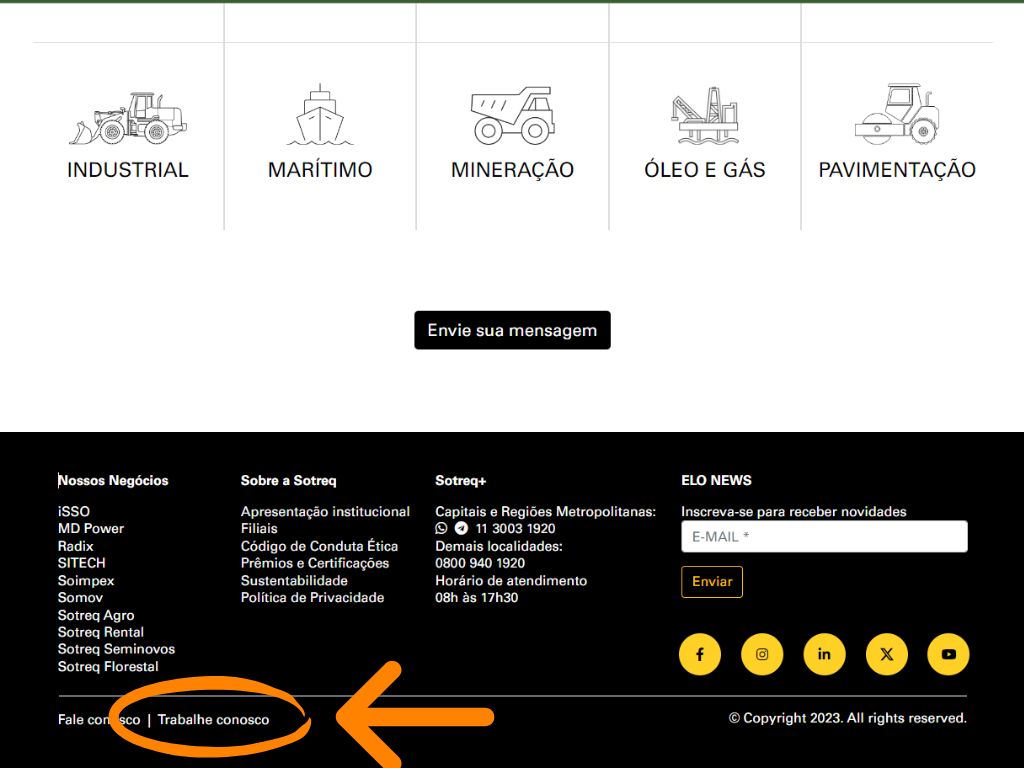 MP - Jovem Aprendiz Grupo Sotreq: primeira imagem do tutorial de inscrição da vaga