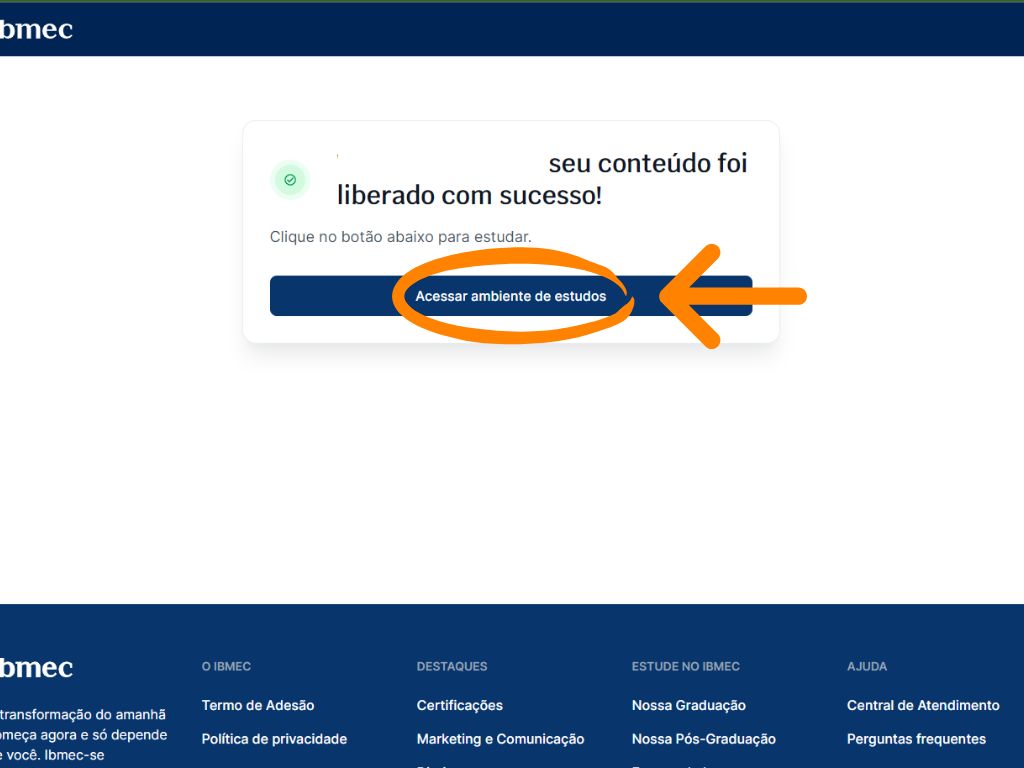 MP - Cursos Gratuitos IBMEC: quinta imagem do tutorial de inscrição do curso